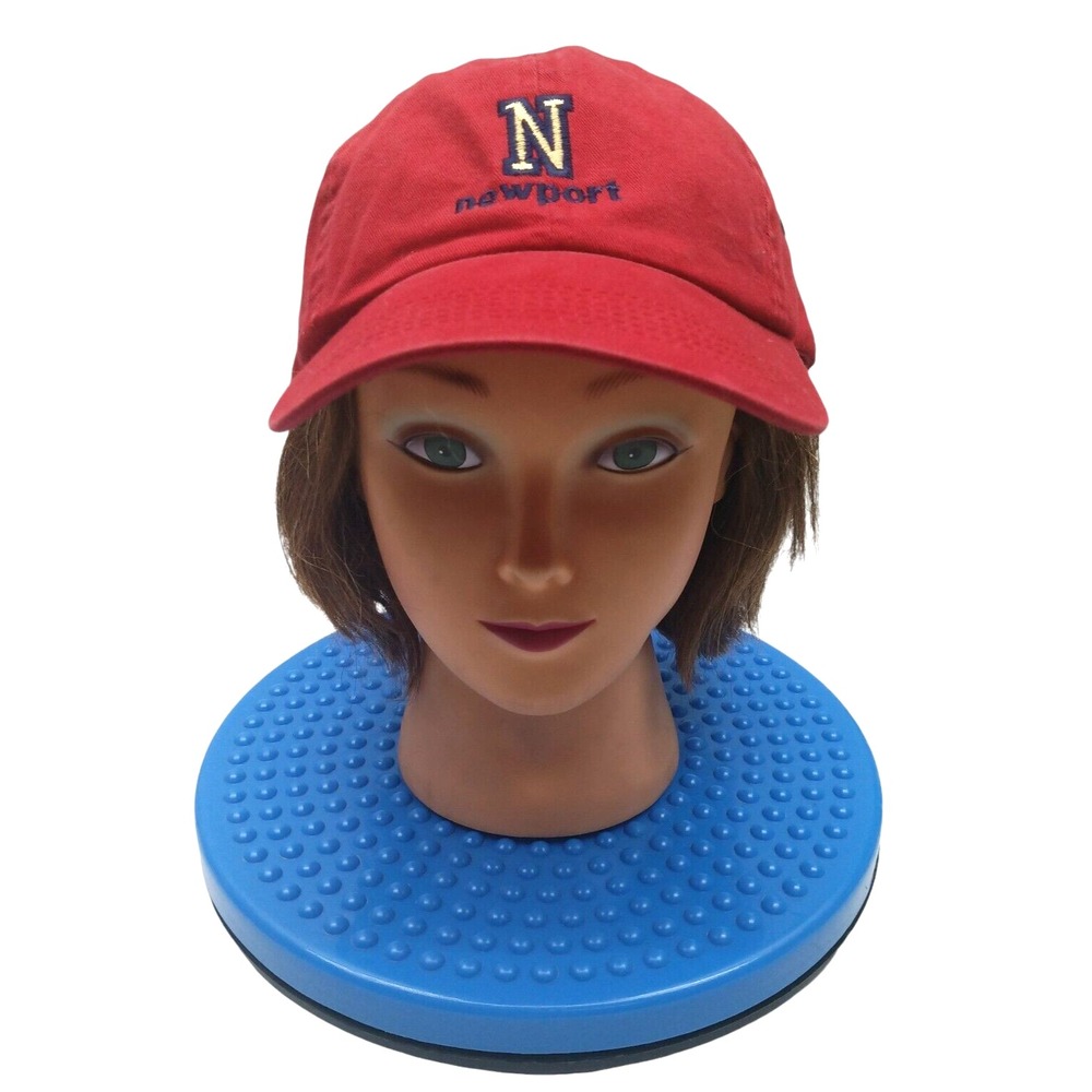 Newport Baseball Red‎ Unisex Cotton Cap by Sportsman, Adjustable Strap Back